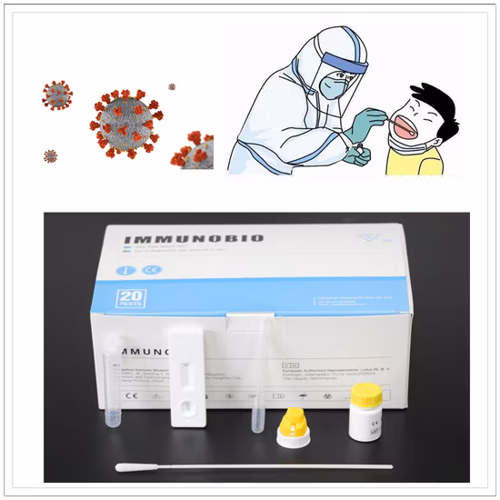 Pei/Bfarm Immunobio Kit de teste de esfregaço nasal de antígeno Teste rápido de saliva de antígeno